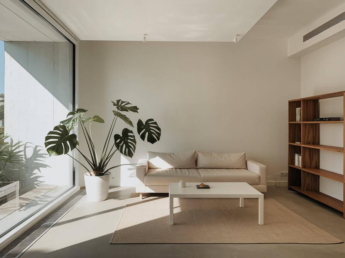 15 Beautiful Monstera Green Minimalist Living Rooms (That Bring Nature Inside)