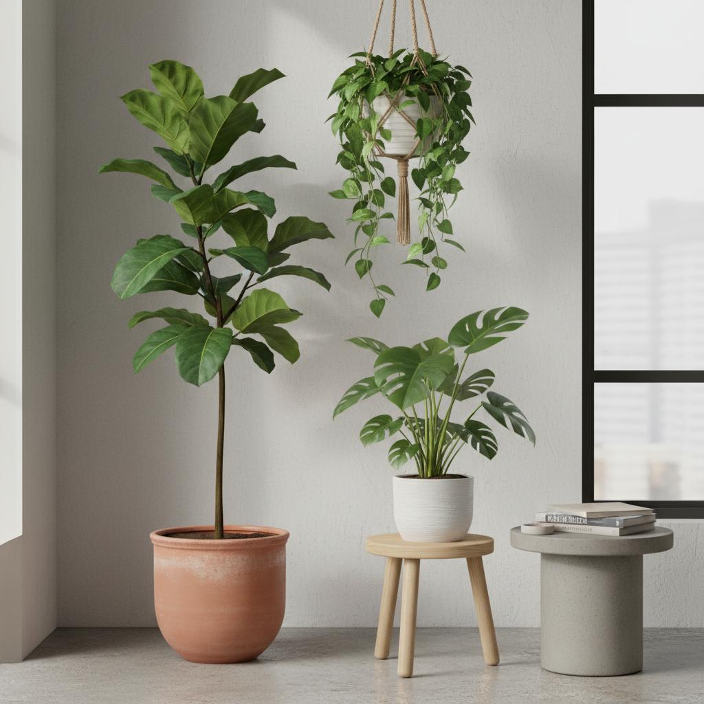 Decorar con plantas de interior un rincón