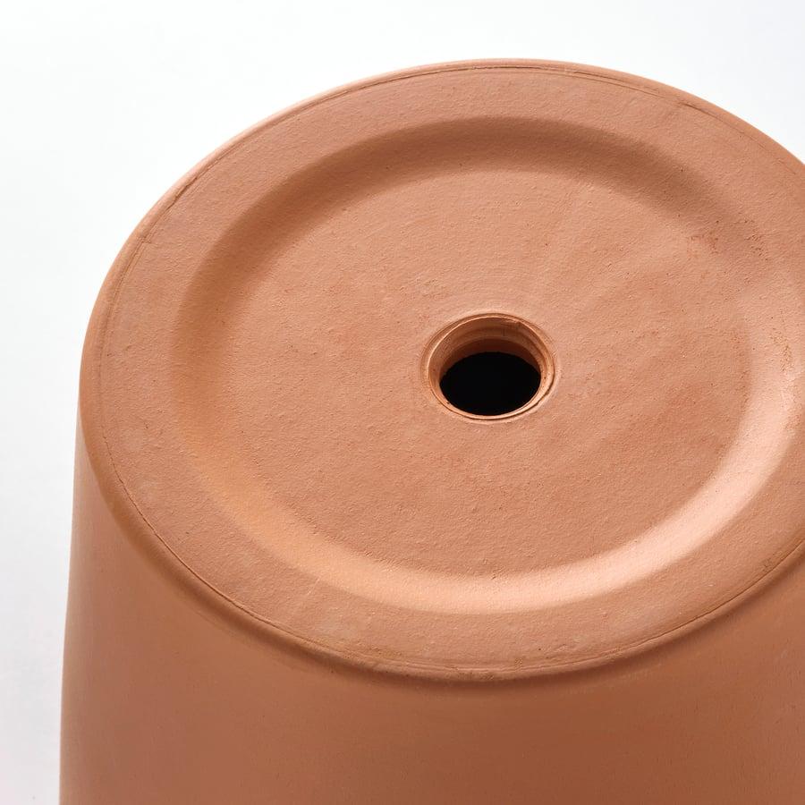 BRUNBÄR bloempot met schotel, buiten terracotta, 12 cm - IKEA