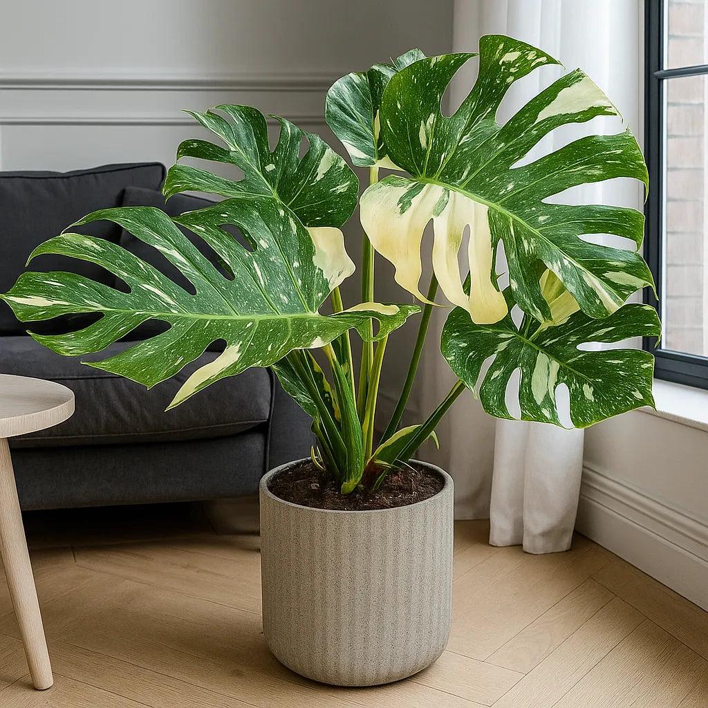 60 - 80cm Monstera XL Thai Constellation Cheese Plant Variegated 19cm   – Plants For All Seasons